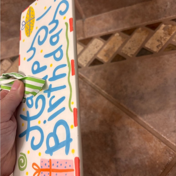 Coton Colors Express 2008 Happy Birthday Wall Plaque *flaw* read description - Picture 4 of 9